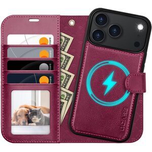 iPhone 17 Pro Max Detachable Wallet Case Card Holder, PU Leather, 20K-173PH022